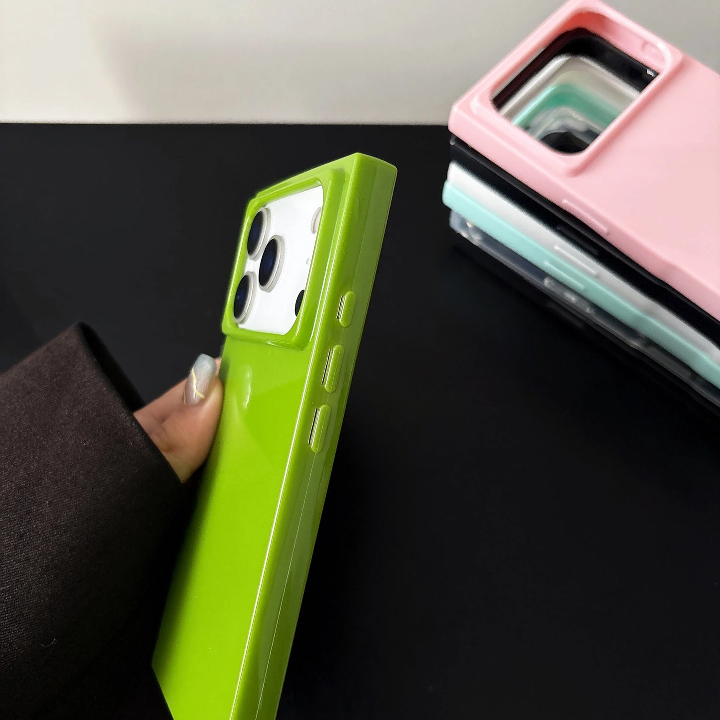Fluorescent Clear Shockproof Case for iPhone 11-17 Air Pro Max Crystal Cover
