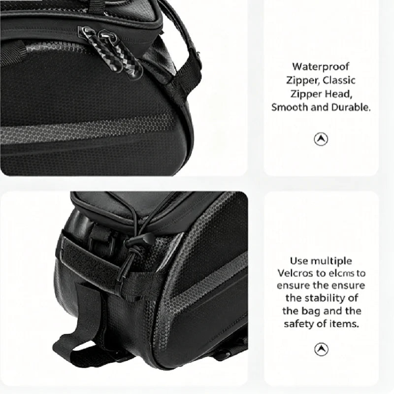 Bike Rear Rack Bag Waterproof Insulated Bottle Holder Pannier for Cycling
