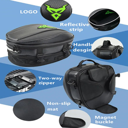 Motorcycle Magnetic Tank Bag Carbon Look Oxford Cloth Storage Bag