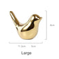 Nordic Gold Ceramic Bird Figurine Animal Statue Home Table Decoration Ornament