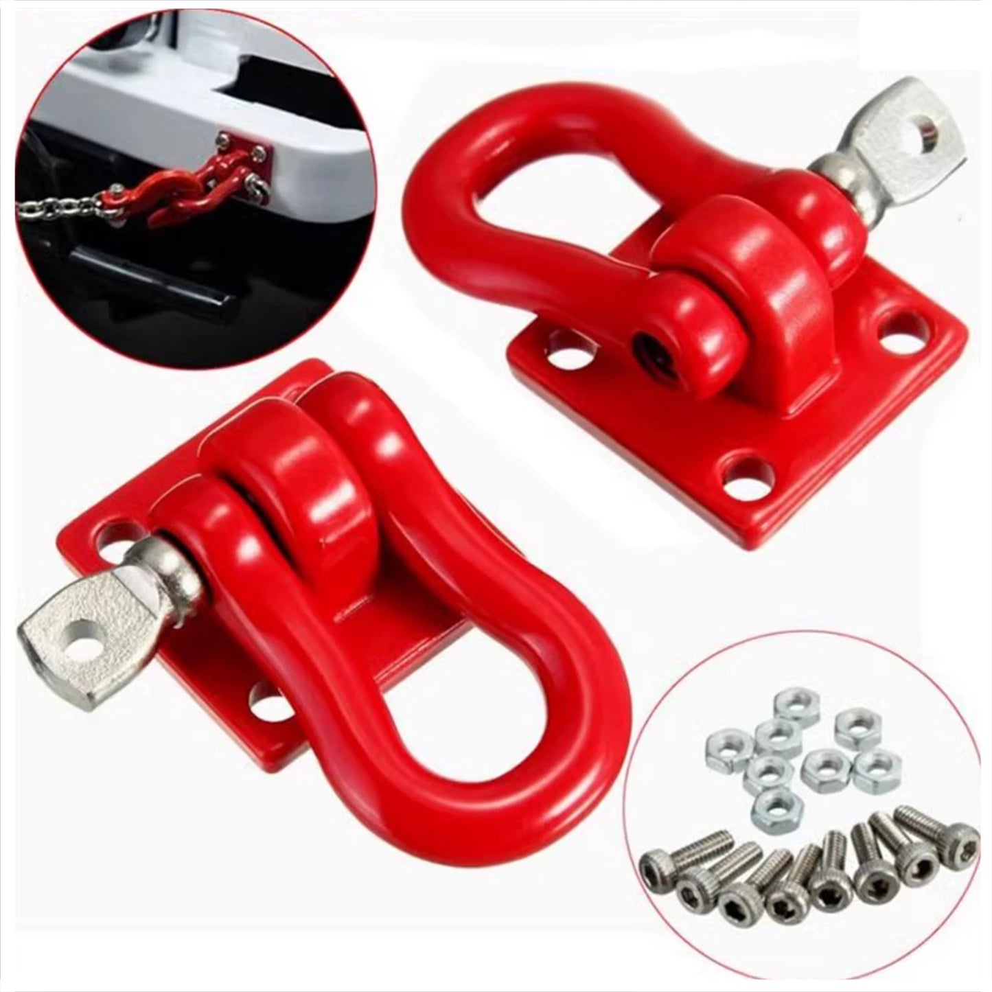 RS RC Metal Trailer Tow Hook Upgrade 1:10 Crawler SCX10 Redcat Gen8 Capra