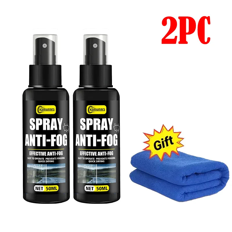 Motorcycle Helmet Anti-Fog Spray 50ml - Prevent Fogging & Enhance Visibility