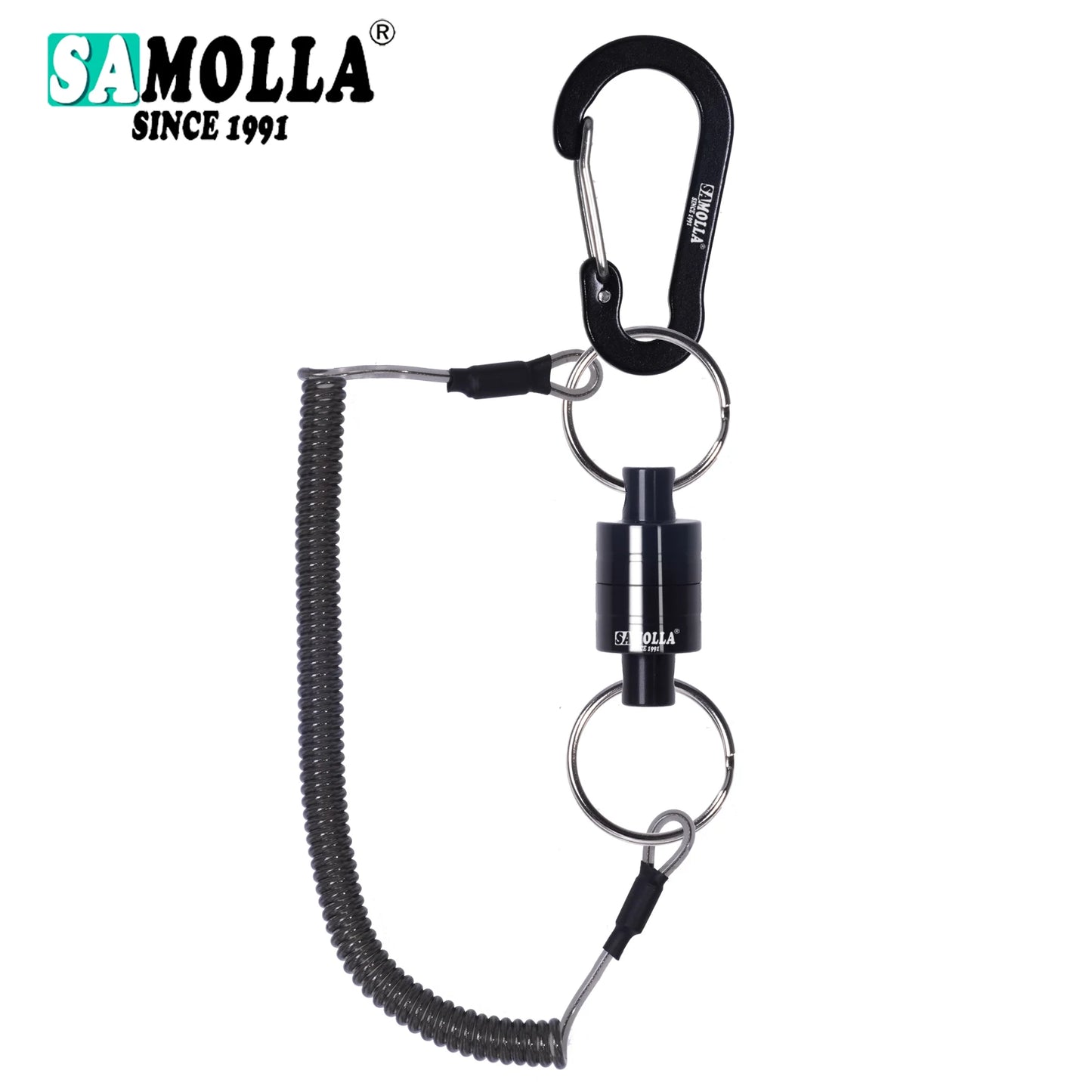 Magnetic Net Release Holder w/ Lanyard Fly Fishing Tool Carabiner Clip