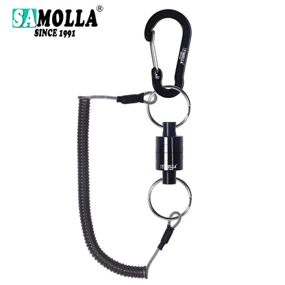 Magnetic Net Release Holder w/ Lanyard Fly Fishing Tool Carabiner Clip