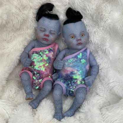 28cm Avatar Loulou Meadow Reborn Baby Doll Full Soft Vinyl Art Doll