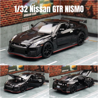1/32 Nissan Skyline GTR R35 Nismo GT3 Racing Toy Car Model For Children RMZ CiTY Diecast Alloy Miniature Sound Light Collection