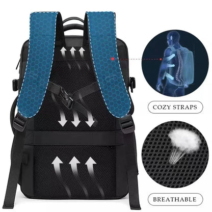 BANGE Expandable Men's Backpack Waterproof 17.3 in Laptop Backpack Man Large Capacity Hiking Travel Bag Male Backpacks for Men-EXPROTAS