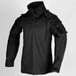 Tactical Combat Shirt 1/4 Zip Long Sleeve Men Camo Cotton Ripstop Military Top