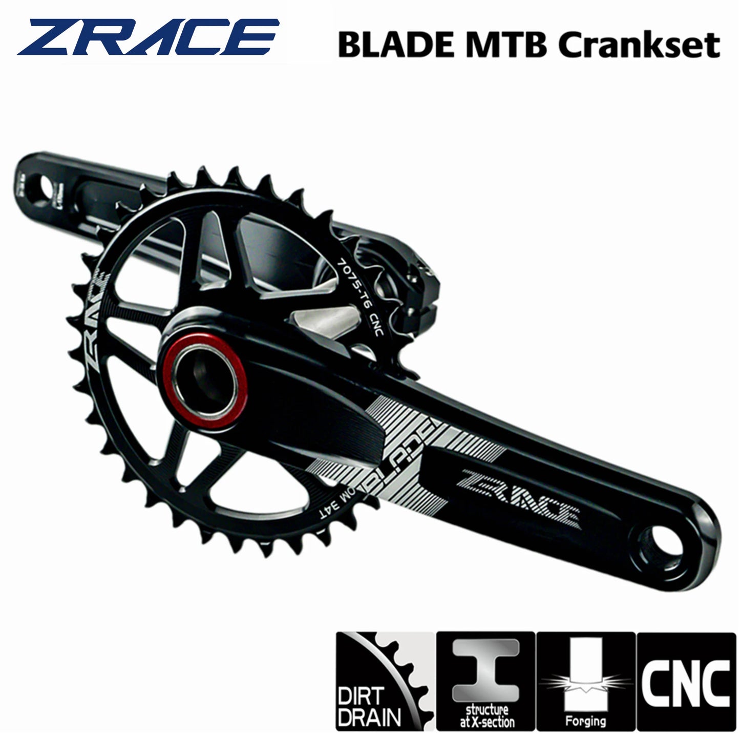 ZRACE BLADE 1 x 10 11 12 Speed Crankset Eagle Tooth for MTB XC / TR / AM 170 / 175mm,32T/34T/36T,BB68/73 Chainset-EXPROTAS