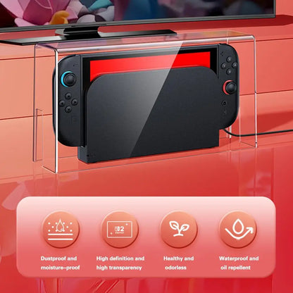 Acrylic Dust Cover Display Box Base Protective Shell For Nintendo Switch 2 Host