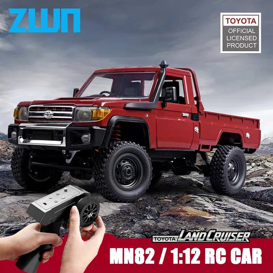 ZWN 1:12 1:16 Retro RC Car 4WD Pickup Truck LED Light Remote Control Model Toy
