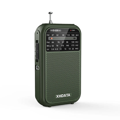 XHDATA D-220 Retro Radio | AM FM SW 4 Band DSP Pocket Portable Receiver