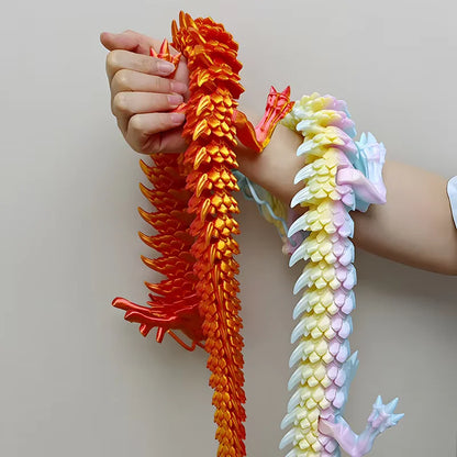 60 88CM 3D Printed Gem Dragon Crystal Fidget Toy Rotatable Articulated Dragon Gift for ADHD Perfect for Holiday Birthdays Gift