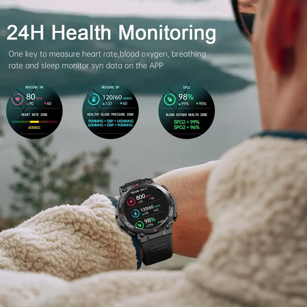 MEVADEN 1.39 Inch HD Bluetooth Call Smart Watch Men Sports Fitness Tracker Heart Monitor 400mAh Smartwatch For Android IOS K56-EXPROTAS