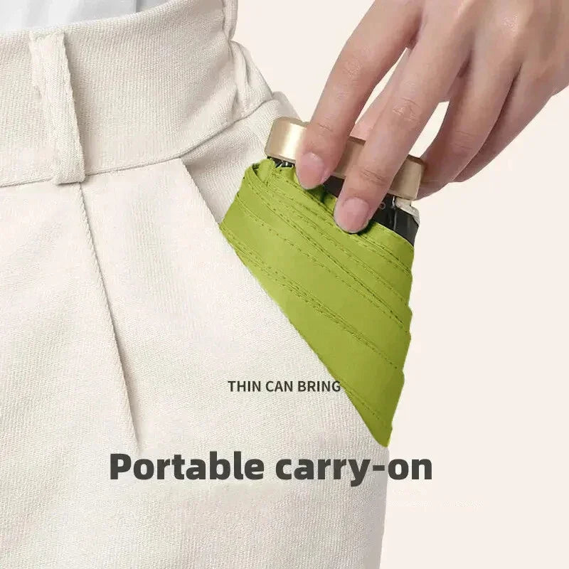 1Pc UV Ultraviolet Protection Folding Mini Umbrella Capsule Rain Shade
