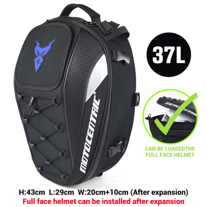 Back Seat Bags Waterproof Helmet Bag for Motorbike 43x29x20cm