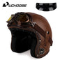 Uchoose Retro Motorcycle Helmet Open Face Chopper ABS Material Vintage