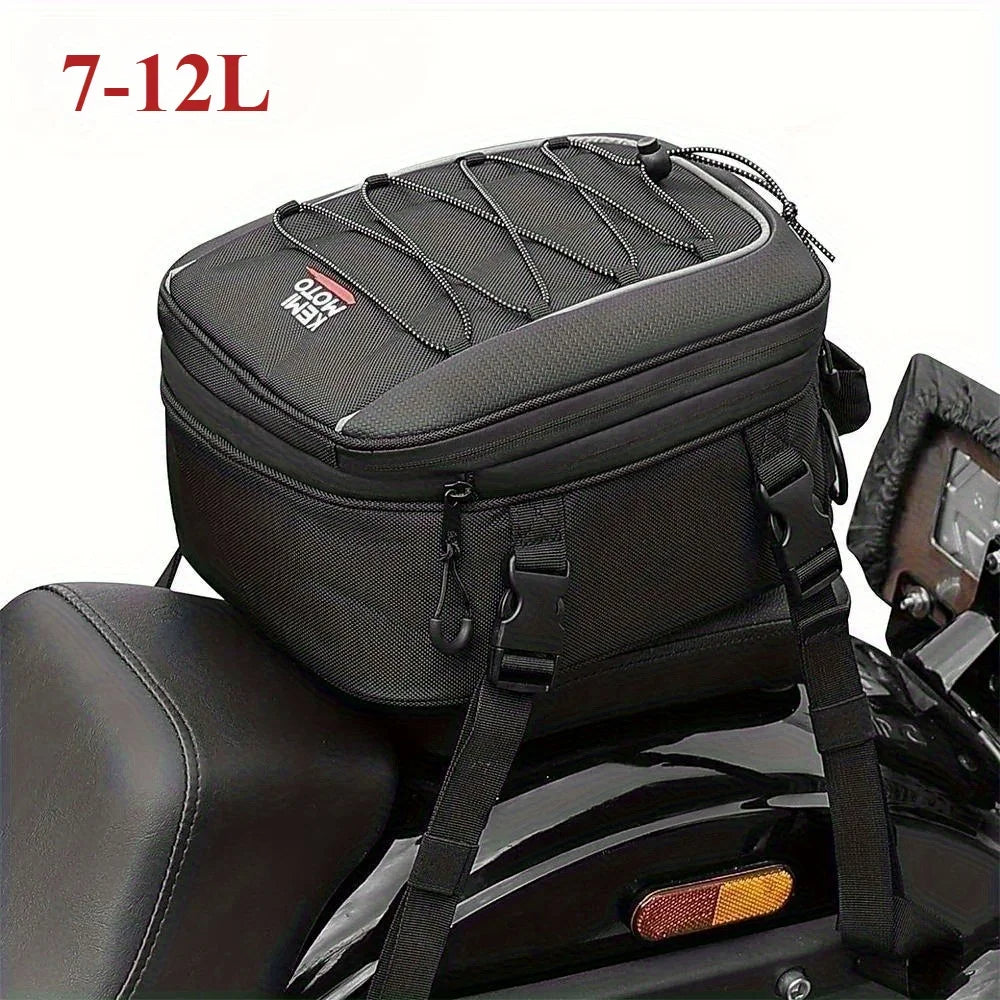 Motorcycle Tail Bag 7-12L Waterproof Storage for Scooter Luggage Accessories