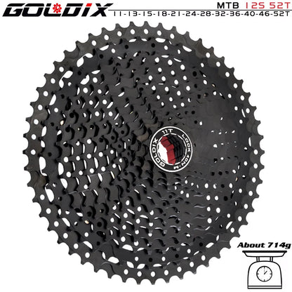 GOLDIX MTB Cassette | 8–12 Speed 40T–52T Freewheel Sprocket for Shimano/SRAM