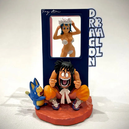 9cm Dragon Ball Z Puar Figure Yamcha Bulma PVC Action Statue Collectible Model Gift