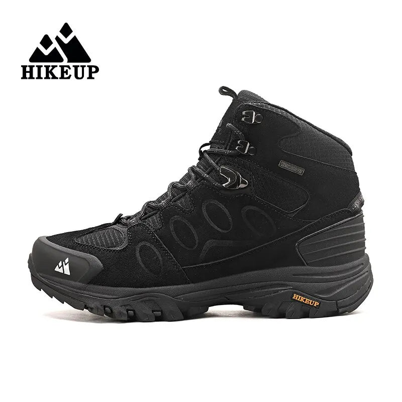 HIKEUP High-Top Men Hiking Boot Winter Outdoor Shoes Lace-Up Non-slip Sports Casual Trekking Boots Man Suede Warm Shoes-EXPROTAS