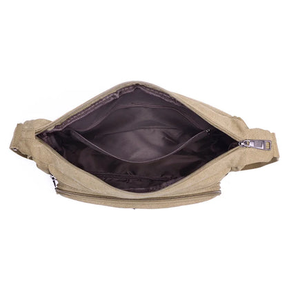 Men's Canvas Shoulder Bag Crossbody Tote Travel Messenger Fashion Handbag