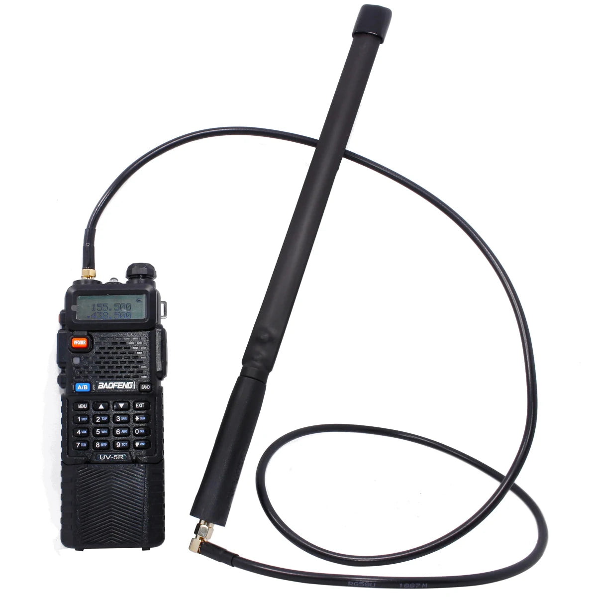 Coaxial Cable 0.6M/1M SMA to UHF Adapter for Baofeng Walkie Talkie