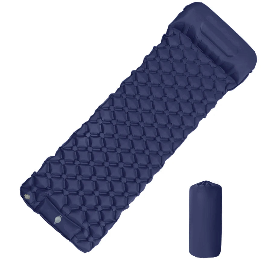 Ultralight Sleeping Pad with Built-in Pump and Pillow for Camping