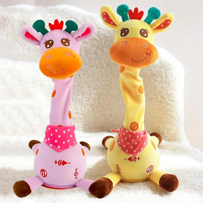 Dancing Talking Giraffe Toy Plush with 10 Songs Adjustable Volume Repeating