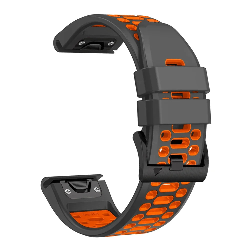 26mm Fit Silicone Strap Band For Garmin Fenix 7X 6X Pro 5X Plus
