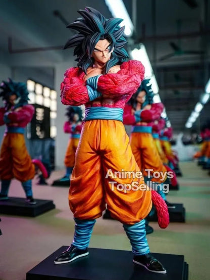 Anime Dragon Ball Super Saiyan 4 Son Goku PVC Figure Short Eye Catching Collection Model Toys Gift for Fans