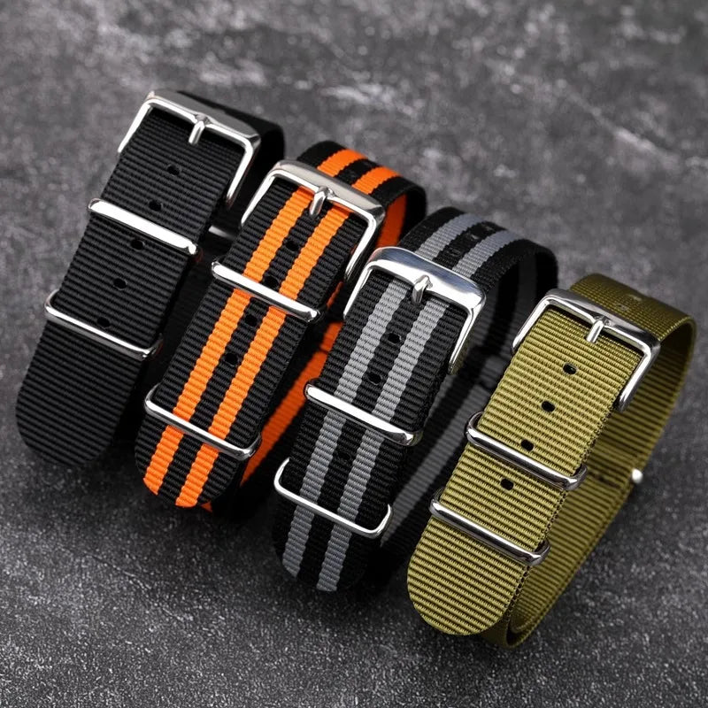 Nato Watch Strap Nylon Band 18mm 20mm 22mm Military Diver Wristwatch