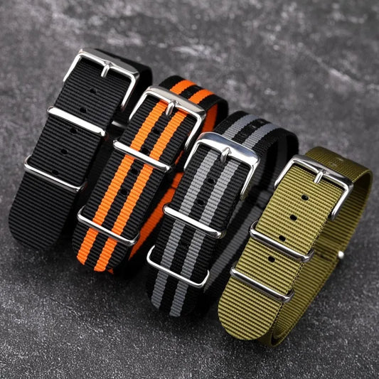 Nato Watch Strap Nylon Band 18mm 20mm 22mm Military Diver Wristwatch