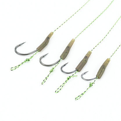 6pcs Carp Fishing Hook Rigs Tackle Ready Tied Terminal Links Hair Hooks