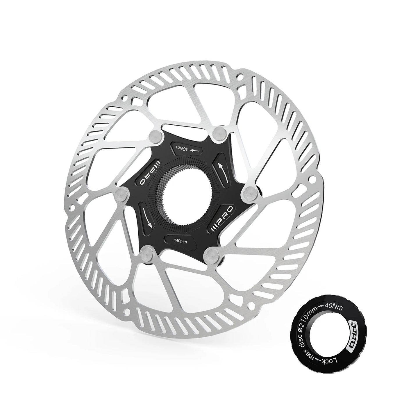 Center Lock Disc Brake Rotor IIIPRO Stainless Steel Bicycle MTB Road