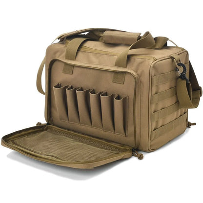 Gun Range Storage Bag Molle System Outdoor Hunting Accessory Nylon Gun Tactical Case Bags Pistol Tool Shoulder Pack Sniper Black-EXPROTAS