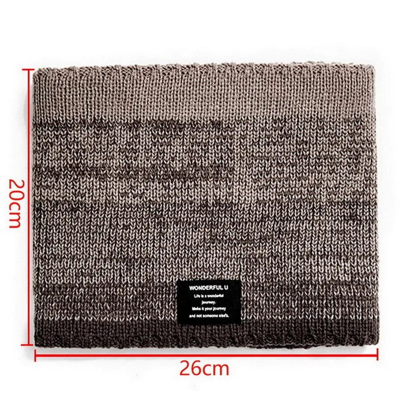 Winter Knitted Scarf Women Neck Warm Cashmere Snood Soft Wool Wrap