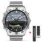 Men Dive Sports Digital watch Mens Watches Military Army Luxury Full Steel Business Waterproof 200m Altimeter Compass NORTH EDGE-EXPROTAS