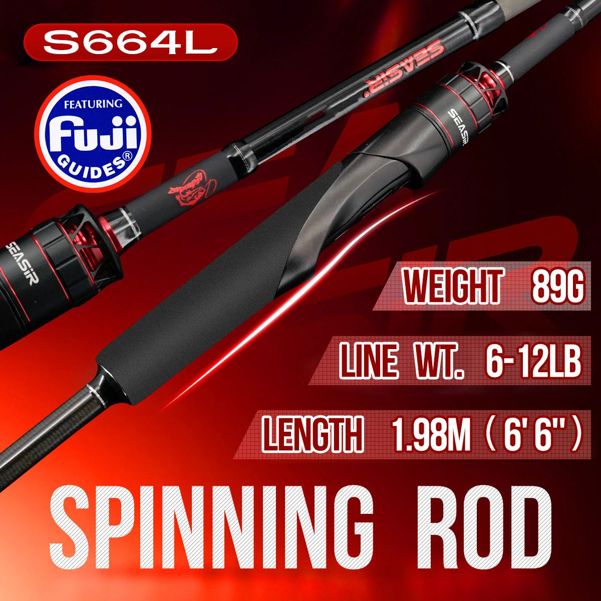 Casting Fishing Rod Heavy Power 1.83M 4-Piece 7-9KG Travel Fishing Gear