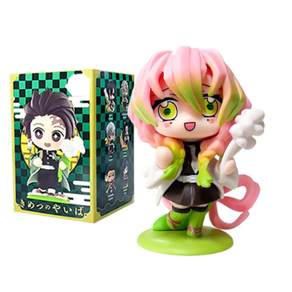 Demon Slayer Blind Box Figure Tanjiro Nezuko Anime PVC Collectible Toy