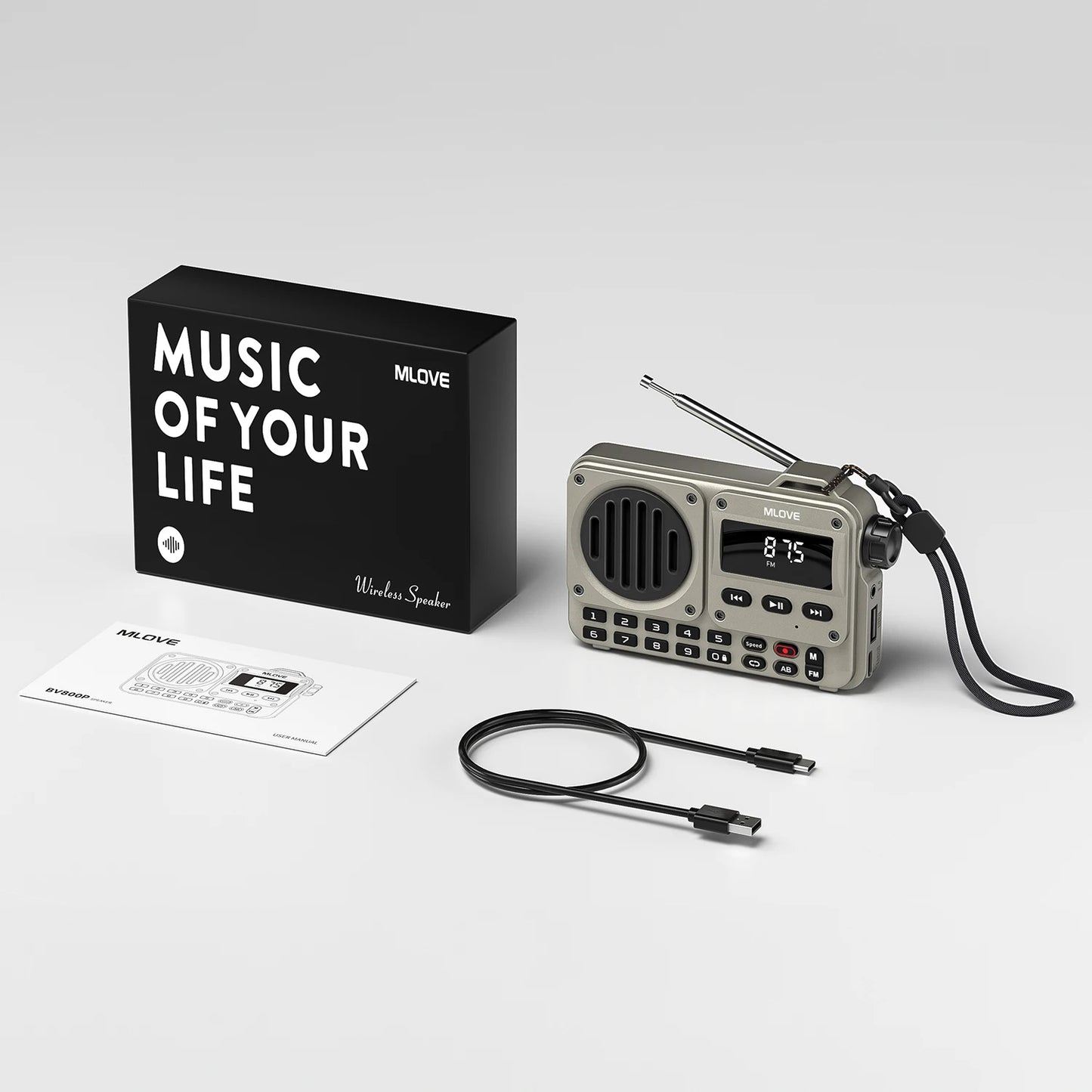 Portable Bluetooth Speaker Mini FM Radio MP3 Player USB TF Card Audio