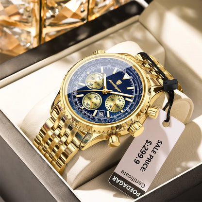 POEDAGAR Luxury Military Watch for Men Waterproof Luminous Date Chronograph Man Watch Sport Quartz Stainless Steel Men's Watches-EXPROTAS