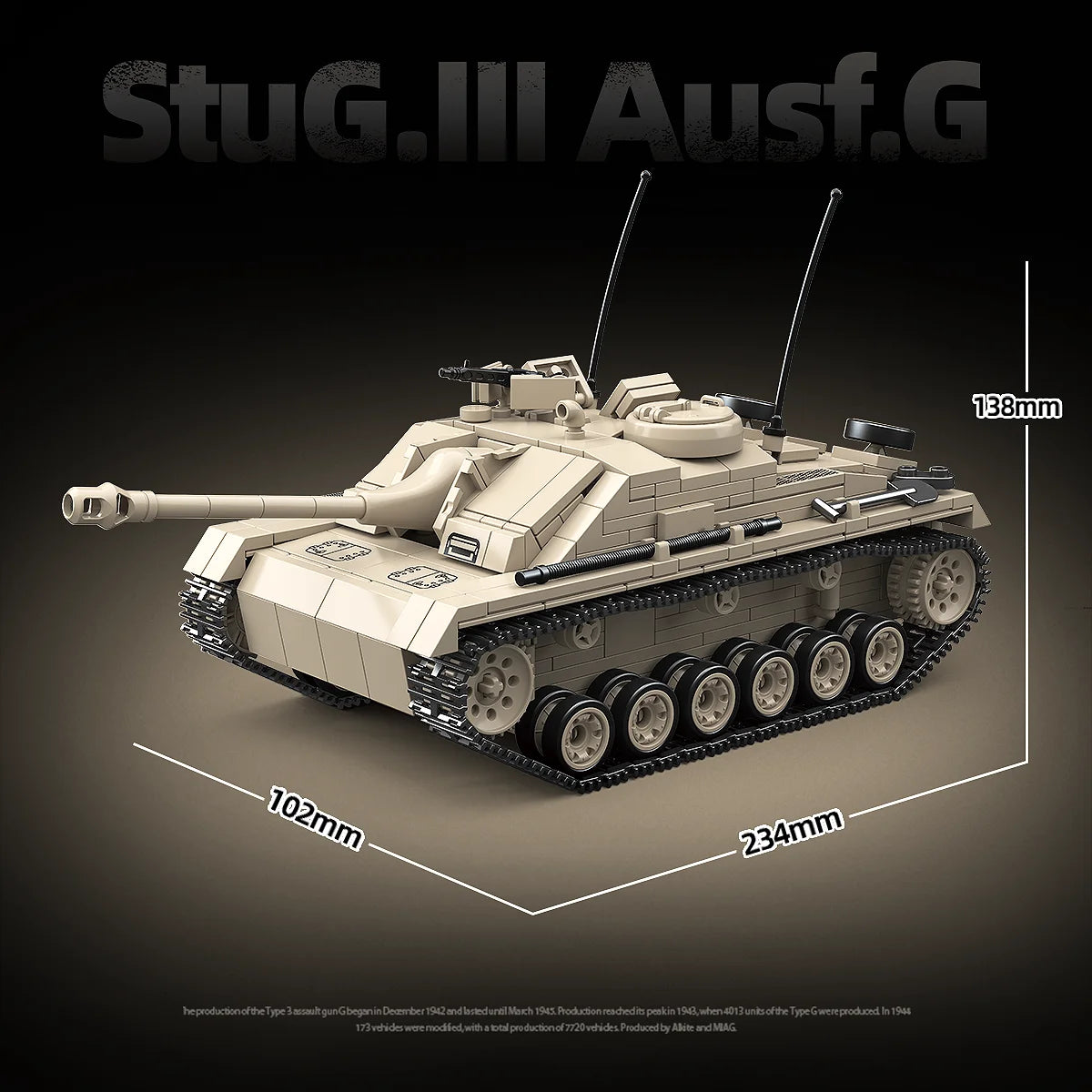 WW2 German Panther G Tank Building Blocks Military Brick Model Toy Set