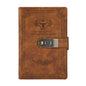 A5 Retro Password Book with Lock 200 Pages Diary Notepad Journal Ledger