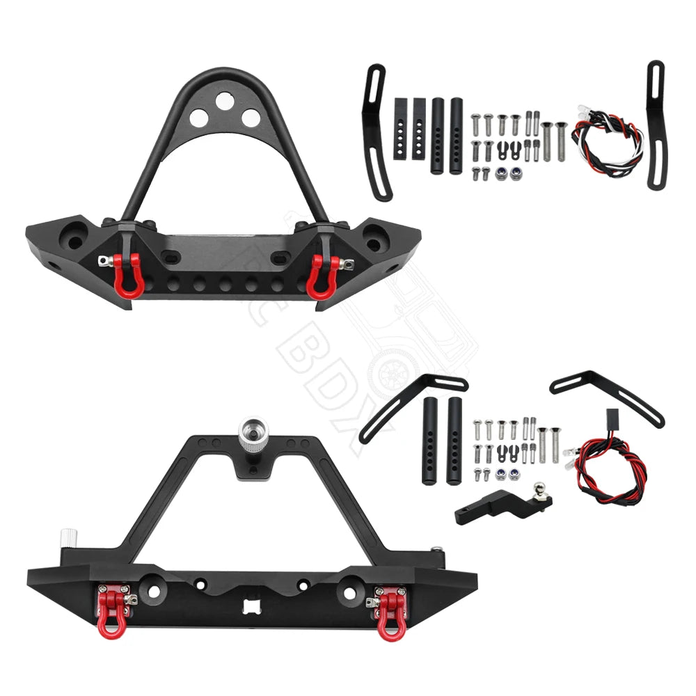 Spare Tire Metal Rear Bumper for Axial SCX10 Upgrade Holder Rack 1.9"