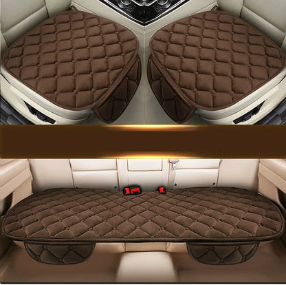 Car Seat Cover Front/Rear Velvet/fur Seat Cushion Protector Pad Black/Red/Beige/Grey/Coffee/Brown For Renault Kadjar F3 X45-EXPROTAS
