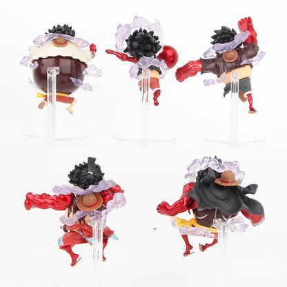 5pcs One Piece Gear 4 Luffy PVC Figure Set 11cm Anime Collectible Models