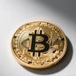Gold Plated Bitcoin Coin Collectible Art Commemorative Virtual Crypto