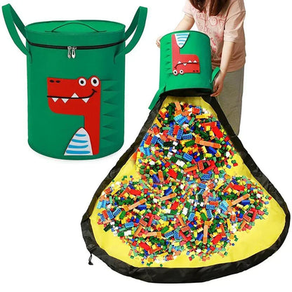 Large Toy Storage Bag Play Mat Portable Organizer for Building Blocks