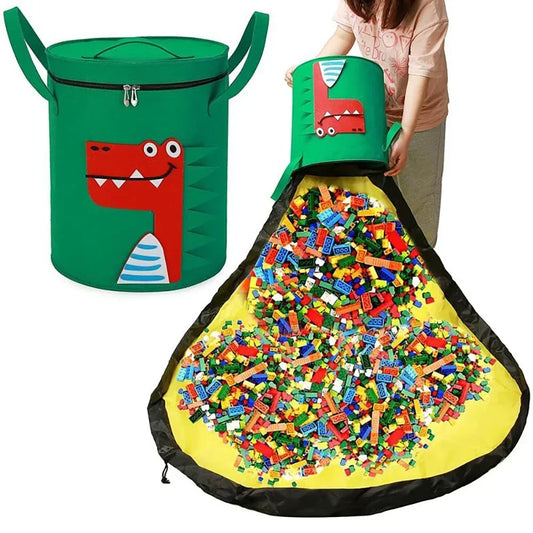 Large Toy Storage Bag Play Mat Portable Organizer for Building Blocks